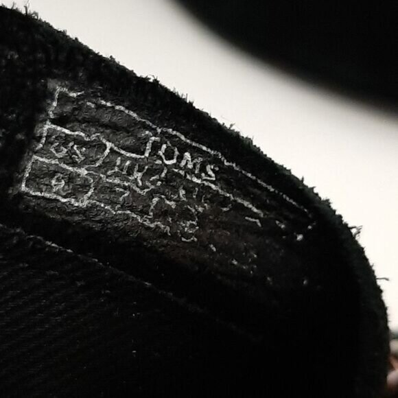 TOMS Lacy Suede & Felt Ankle Boots Chunky Block Heel Colorblock Black Grey Sz 9 - Picture 16 of 16